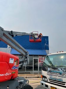 NAPA Building Exterior Cleaning in Lockport, NY