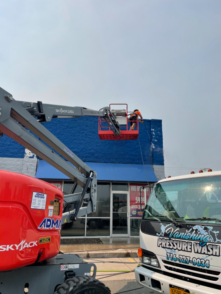 NAPA Building Exterior Cleaning in Lockport, NY